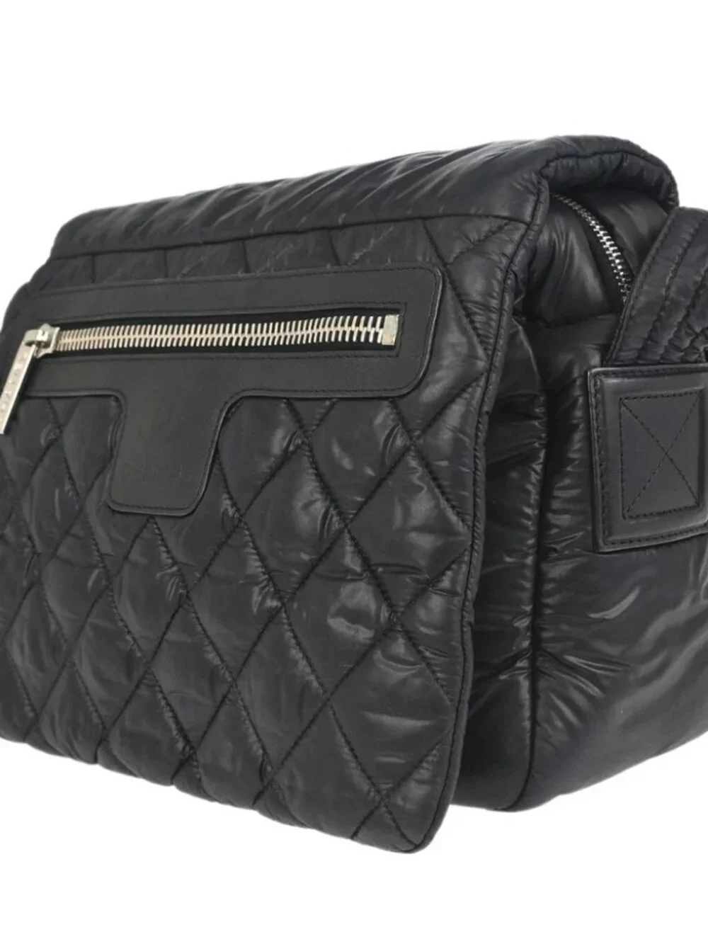 Chanel Black Quilted Nylon Coco Cocoon Messenger Shoulder Bag